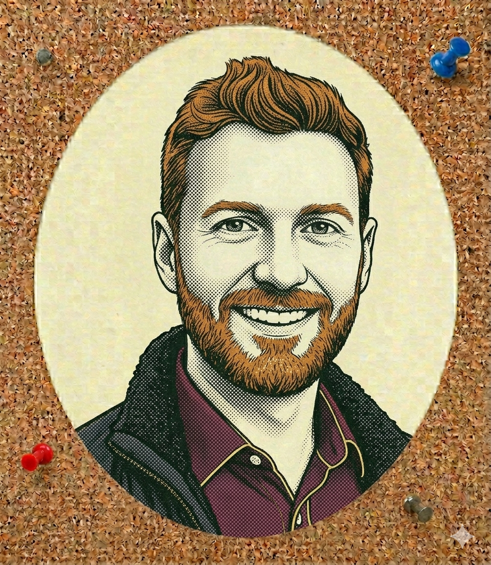 Tim Brooks, formerly Sora co-lead at OpenAI, now at Google DeepMind on world simulators — illustrated stipple portrait.