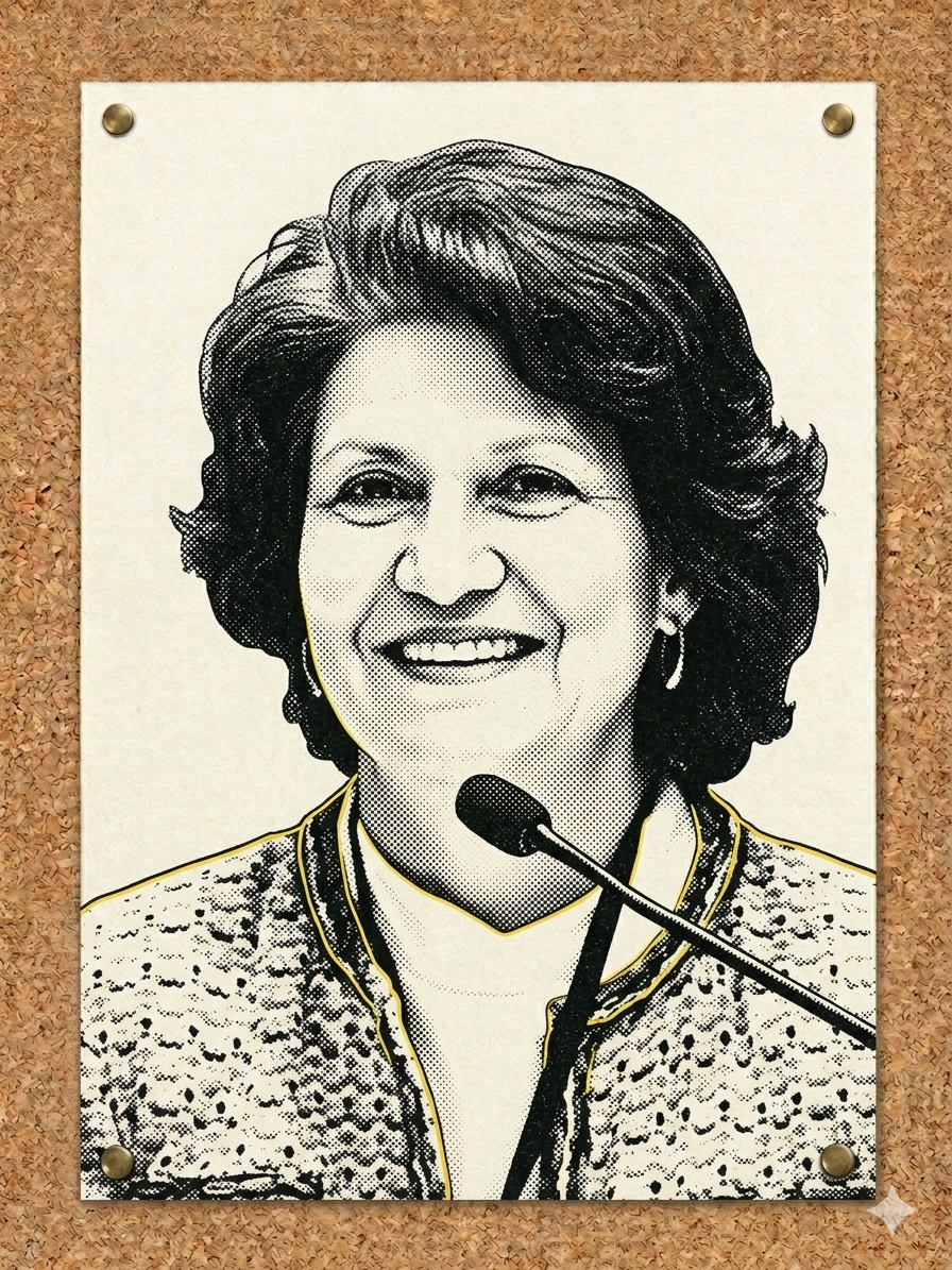 Illustration of Judge Yvonne Gonzalez Rogers — original halftone portrait by Compute!