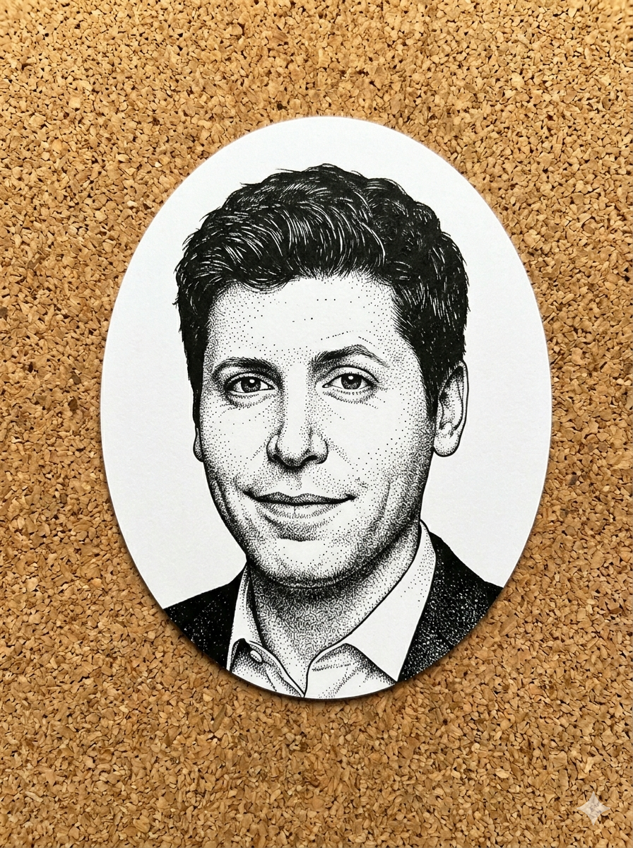 Illustration of Sam Altman